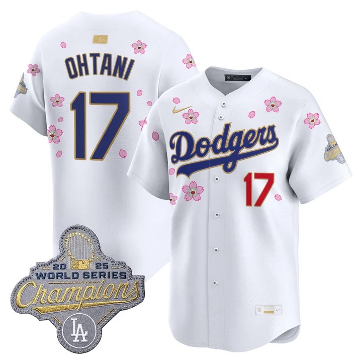 MEN'S LOS ANGELES DODGERS TOKYO SERIES X GOLD COLLECTION VAPOR PREMIER LIMITED JERSEY WHITE#17 SHOHEI OHTANI