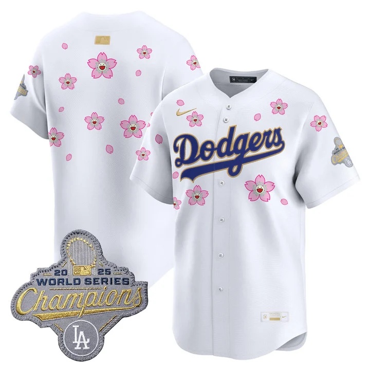 MEN'S LOS ANGELES DODGERS TOKYO SERIES X GOLD COLLECTION VAPOR PREMIER LIMITED JERSEY WHITE BLANK