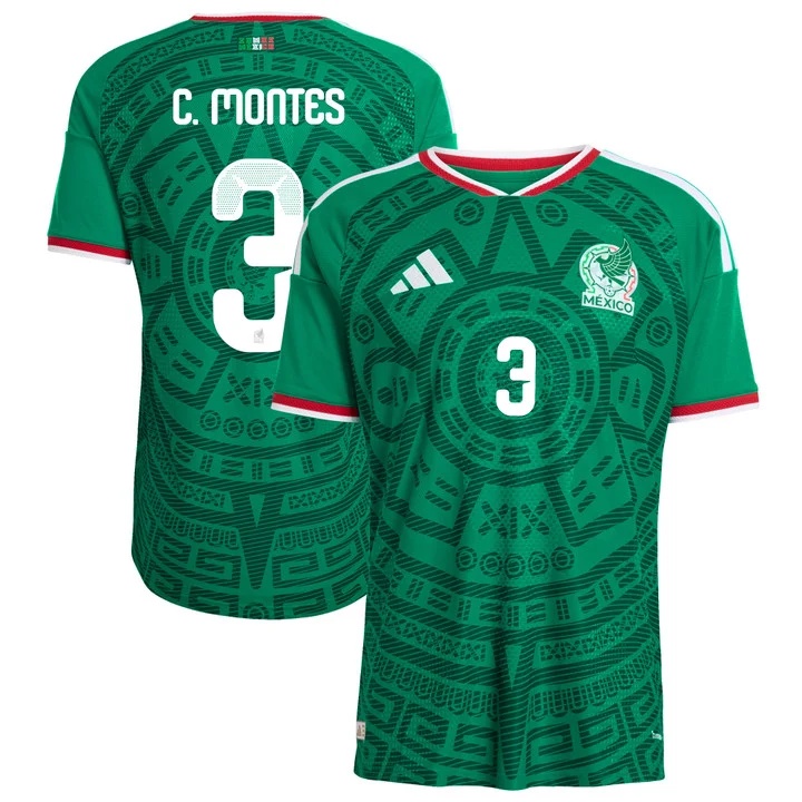MEN'S MEXICO 2026 NATIONAL TEAM JERSEY GREEN#3 CESAR MONTES