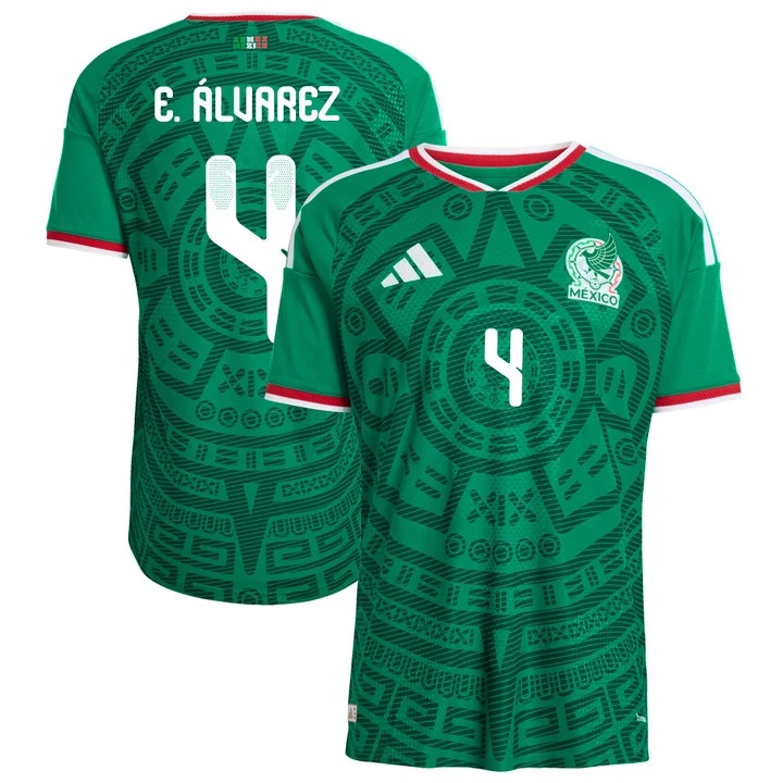 MEN'S MEXICO 2026 NATIONAL TEAM JERSEY GREEN#4 EDSON ALVAREZ