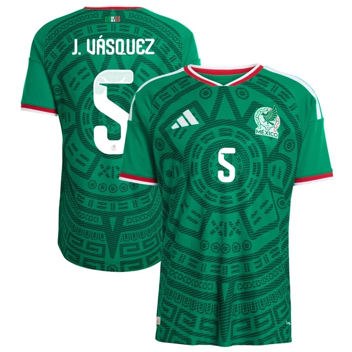 MEN'S MEXICO 2026 NATIONAL TEAM JERSEY GREEN#5 JOHAN VASQUEZ