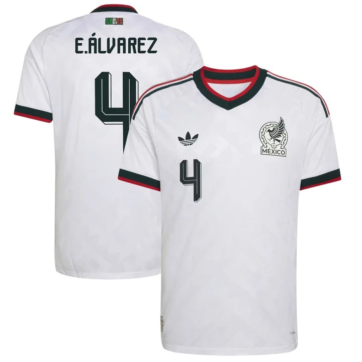 MEN'S MEXICO 2026 NATIONAL TEAM JERSEY WHITE#4 EDSON ALVAREZ