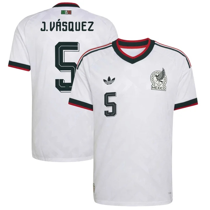 MEN'S MEXICO 2026 NATIONAL TEAM JERSEY WHITE#5 JOHAN VASQUEZ