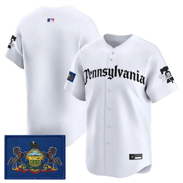 MEN'S PHILLIES 'PENNSYLVANIA GOTHIC EDITION' VAPOR PREMIER LIMITED JERSEY WHITE BLANK