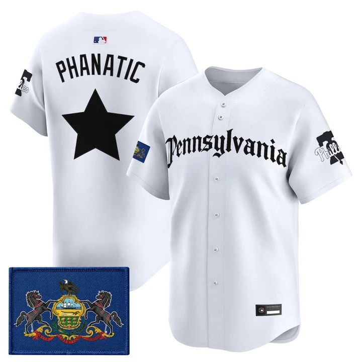 MEN'S PHILLIES 'PENNSYLVANIA GOTHIC EDITION' VAPOR PREMIER LIMITED JERSEY WHITE PHANATIC