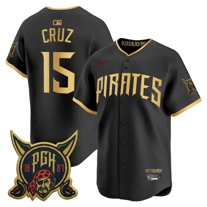 MEN'S PITTSBURGH PIRATES 2026 CITY CONNECT VAPOR PREMIER LIMITED JERSEY BLACK#15 ONEIL CRUZ