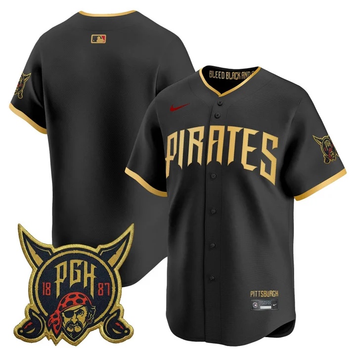MEN'S PITTSBURGH PIRATES 2026 CITY CONNECT VAPOR PREMIER LIMITED JERSEY BLACK BLANK