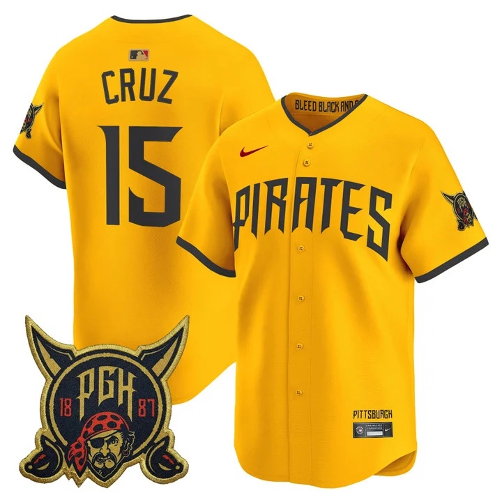 MEN'S PITTSBURGH PIRATES 2026 CITY CONNECT VAPOR PREMIER LIMITED JERSEY GOLD#15 ONEIL CRUZ