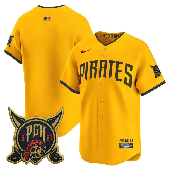 MEN'S PITTSBURGH PIRATES 2026 CITY CONNECT VAPOR PREMIER LIMITED JERSEY GOLD BLANK