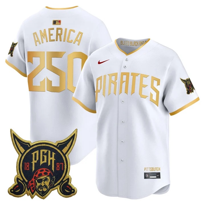 MEN'S PITTSBURGH PIRATES 2026 CITY CONNECT VAPOR PREMIER LIMITED JERSEY WHITE#250 AMERICA