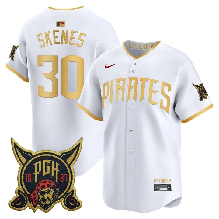 MEN'S PITTSBURGH PIRATES 2026 CITY CONNECT VAPOR PREMIER LIMITED JERSEY WHITE#30 PAUL SKENES