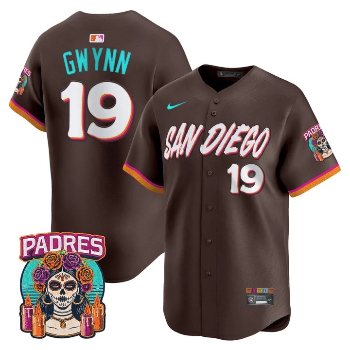 MEN'S SAN DIEGO PADRES 2026 CITY CONNECT VAPOR PREMIER LIMITED JERSEY BROWN#19 TONY GWYNN