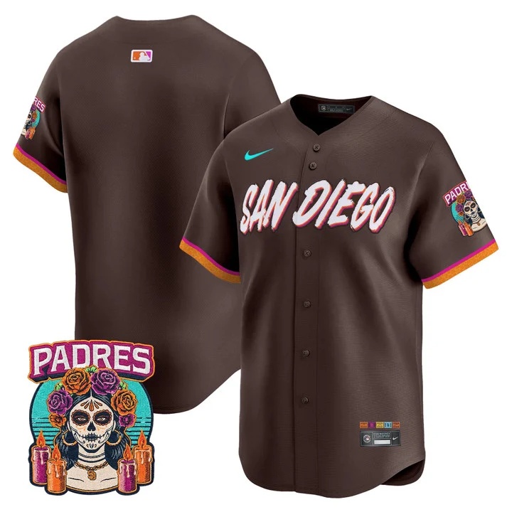 MEN'S SAN DIEGO PADRES 2026 CITY CONNECT VAPOR PREMIER LIMITED JERSEY BROWN BLANK