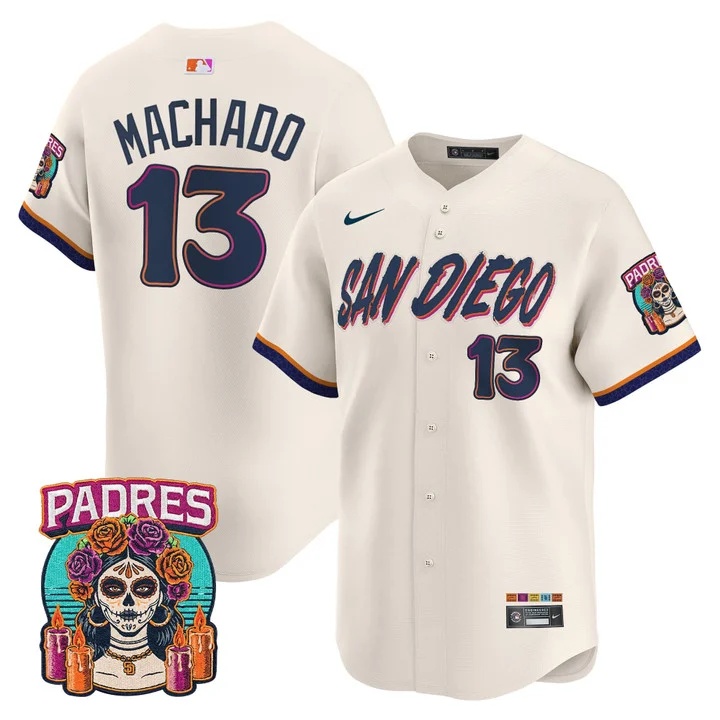 MEN'S SAN DIEGO PADRES 2026 CITY CONNECT VAPOR PREMIER LIMITED JERSEY CREAM#13 MANNY MACHADO