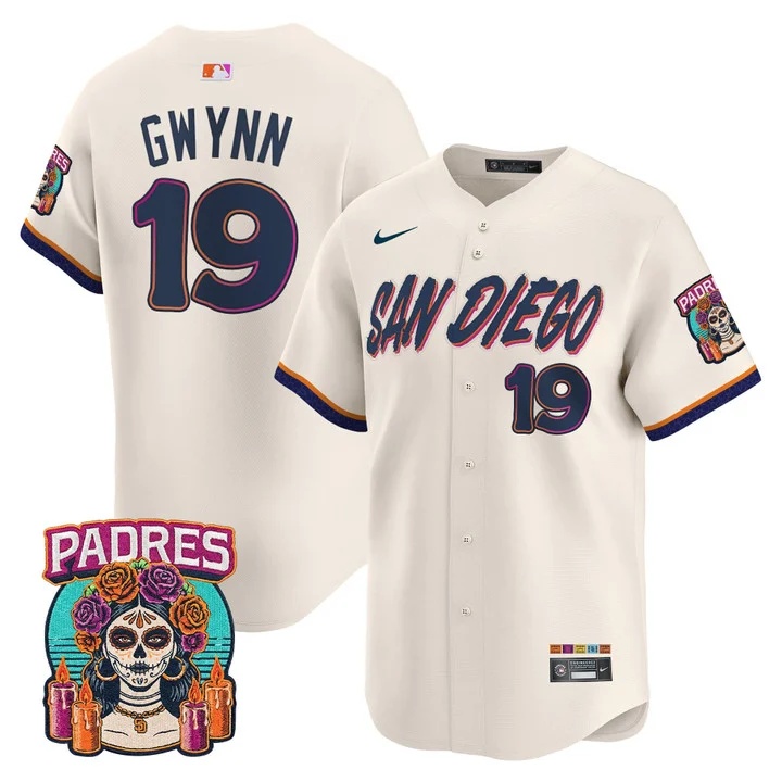 MEN'S SAN DIEGO PADRES 2026 CITY CONNECT VAPOR PREMIER LIMITED JERSEY CREAM#19 TONY GWYNN
