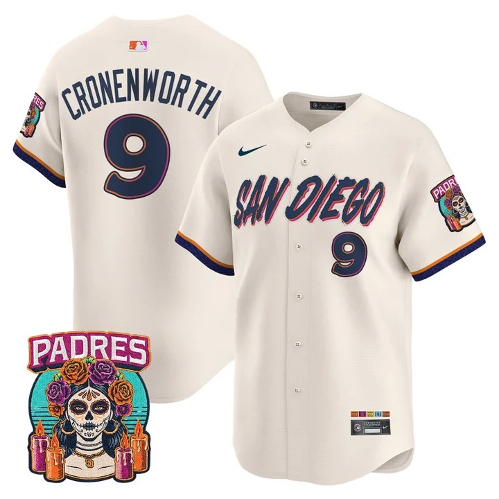 MEN'S SAN DIEGO PADRES 2026 CITY CONNECT VAPOR PREMIER LIMITED JERSEY CREAM#9 JAKE CRONENWORTH