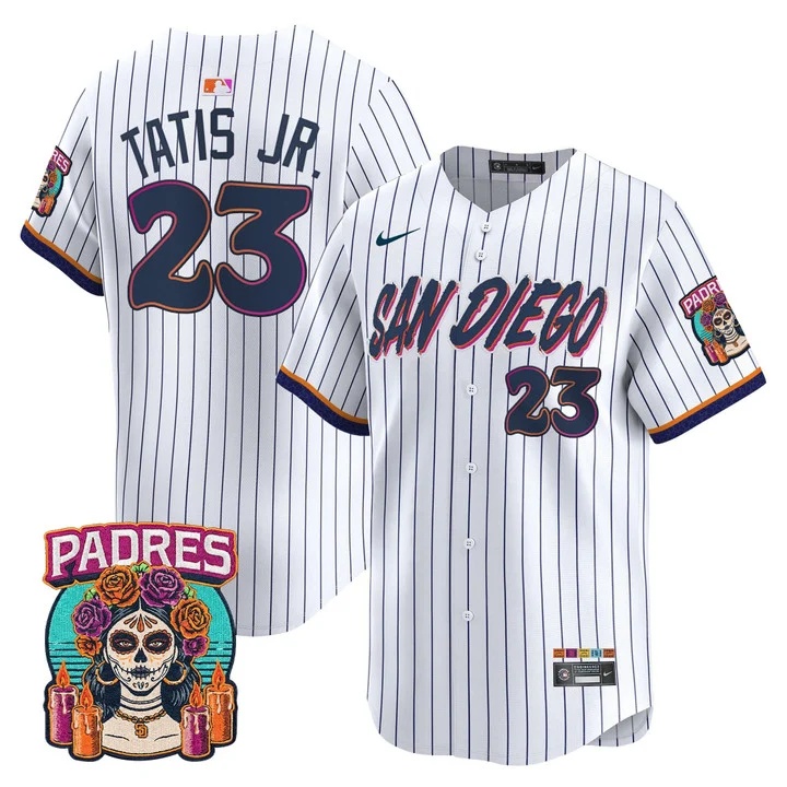 MEN'S SAN DIEGO PADRES 2026 CITY CONNECT VAPOR PREMIER LIMITED JERSEY PINSTRIPE#23 FERNANDO TATIS JR.
