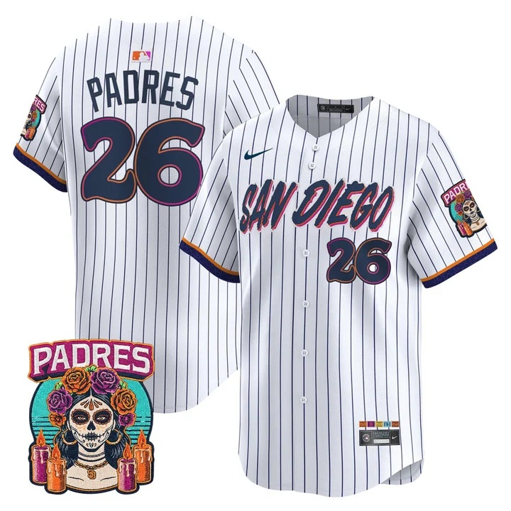 MEN'S SAN DIEGO PADRES 2026 CITY CONNECT VAPOR PREMIER LIMITED JERSEY PINSTRIPE#26 PADRES