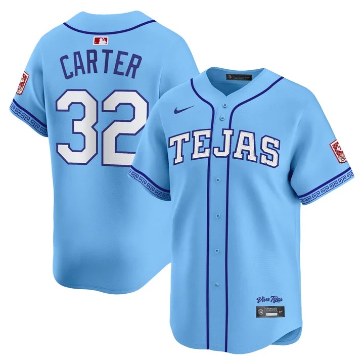 MEN'S TEXAS RANGERS 2026 CITY CONNECT VAPOR PREMIER LIMITED JERSEY BLUE#32 EVAN CARTER