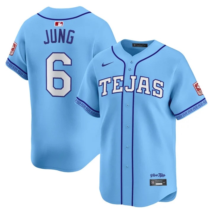 MEN'S TEXAS RANGERS 2026 CITY CONNECT VAPOR PREMIER LIMITED JERSEY BLUE#6 JOSH JUNG