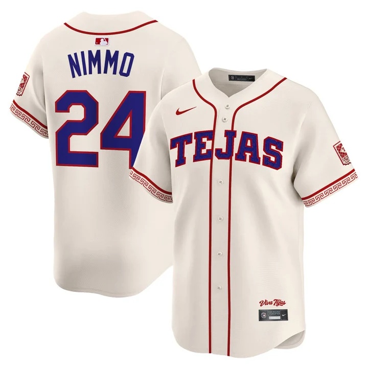 MEN'S TEXAS RANGERS 2026 CITY CONNECT VAPOR PREMIER LIMITED JERSEY CREAM#24 BRANDON NIMMO