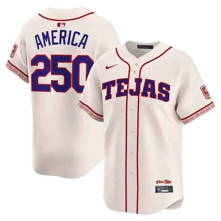 MEN'S TEXAS RANGERS 2026 CITY CONNECT VAPOR PREMIER LIMITED JERSEY CREAM#250 AMERICA