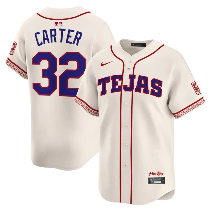 MEN'S TEXAS RANGERS 2026 CITY CONNECT VAPOR PREMIER LIMITED JERSEY CREAM#32 EVAN CARTER
