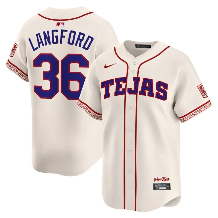 MEN'S TEXAS RANGERS 2026 CITY CONNECT VAPOR PREMIER LIMITED JERSEY CREAM#36 WYATT LANGFORD