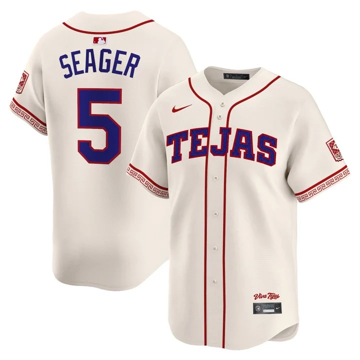 MEN'S TEXAS RANGERS 2026 CITY CONNECT VAPOR PREMIER LIMITED JERSEY CREAM#5 COREY SEAGER