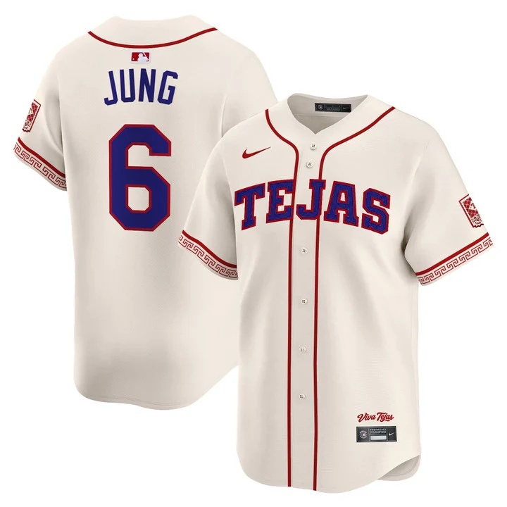MEN'S TEXAS RANGERS 2026 CITY CONNECT VAPOR PREMIER LIMITED JERSEY CREAM#6 JOSH JUNG
