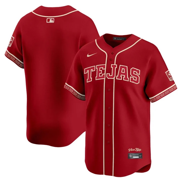 MEN'S TEXAS RANGERS 2026 CITY CONNECT VAPOR PREMIER LIMITED JERSEY RED BLANK