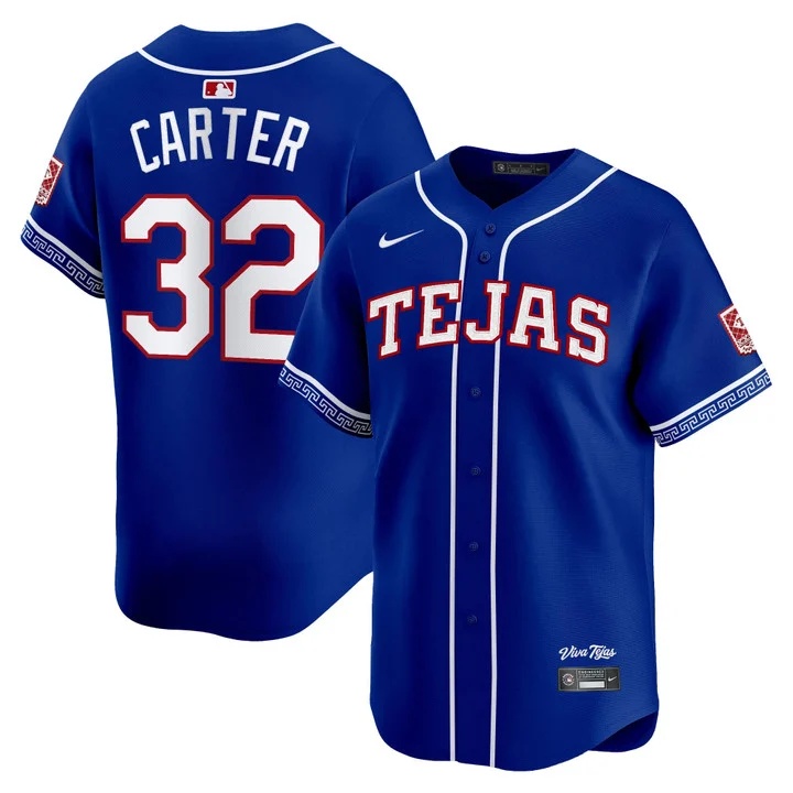 MEN'S TEXAS RANGERS 2026 CITY CONNECT VAPOR PREMIER LIMITED JERSEY ROYAL#32 EVAN CARTER