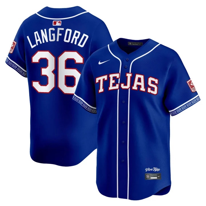 MEN'S TEXAS RANGERS 2026 CITY CONNECT VAPOR PREMIER LIMITED JERSEY ROYAL#36 WYATT LANGFORD
