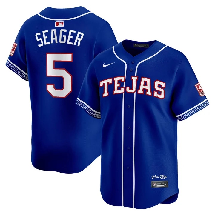 MEN'S TEXAS RANGERS 2026 CITY CONNECT VAPOR PREMIER LIMITED JERSEY ROYAL#5 COREY SEAGER
