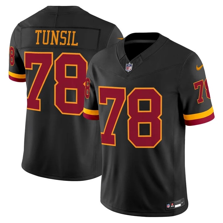 MEN'S WASHINGTON COMMANDERS THROWBACK VAPOR LIMITED JERSEY BLACK#78 LAREMY TUNSIL