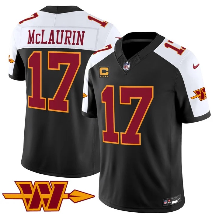 MEN'S WASHINGTON COMMANDERS THROWBACK VAPOR LIMITED JERSEY BLACK ALTERNATE#17 TERRY MCLAURIN