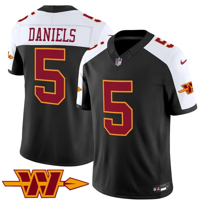 MEN'S WASHINGTON COMMANDERS THROWBACK VAPOR LIMITED JERSEY BLACK ALTERNATE#5 JAYDEN DANIELS