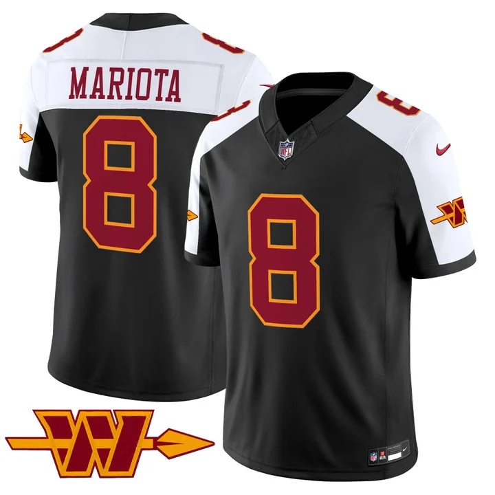 MEN'S WASHINGTON COMMANDERS THROWBACK VAPOR LIMITED JERSEY BLACK ALTERNATE#8 MARCUS MARIOTA