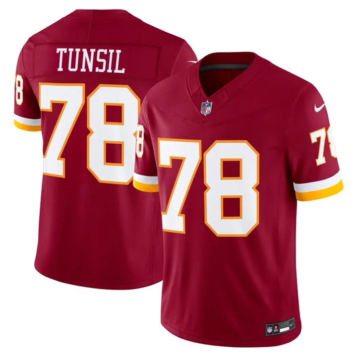 MEN'S WASHINGTON COMMANDERS THROWBACK VAPOR LIMITED JERSEY BURGUNDY#78 LAREMY TUNSIL