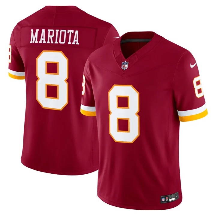 MEN'S WASHINGTON COMMANDERS THROWBACK VAPOR LIMITED JERSEY BURGUNDY#8 MARCUS MARIOTA