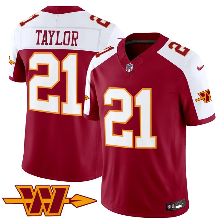 MEN'S WASHINGTON COMMANDERS THROWBACK VAPOR LIMITED JERSEY BURGUNDY ALTERNATE#21 SEAN TAYLOR