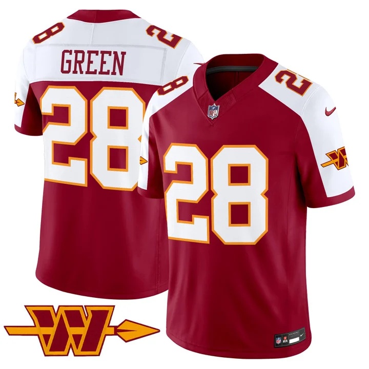 MEN'S WASHINGTON COMMANDERS THROWBACK VAPOR LIMITED JERSEY BURGUNDY ALTERNATE#28 DARRELL GREEN