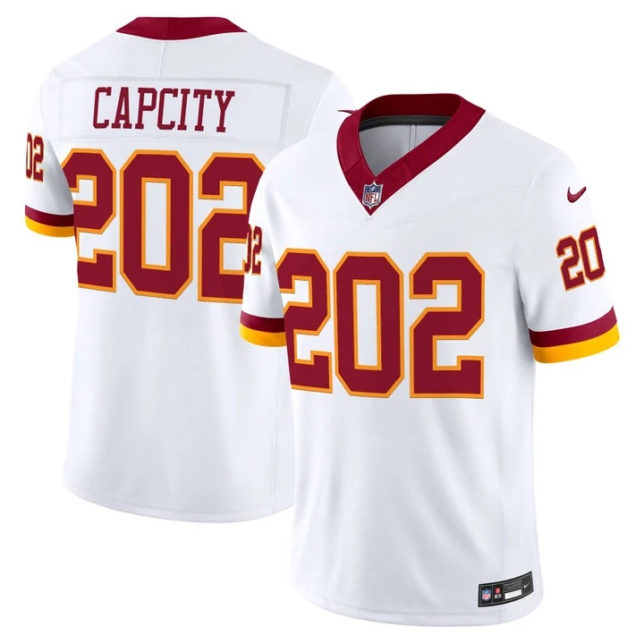 MEN'S WASHINGTON COMMANDERS THROWBACK VAPOR LIMITED JERSEY WHITE#202 CAPCITY