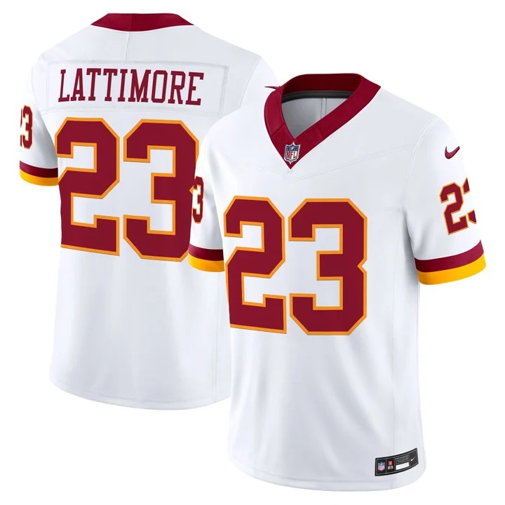 MEN'S WASHINGTON COMMANDERS THROWBACK VAPOR LIMITED JERSEY WHITE#23 MARSHON LATTIMORE