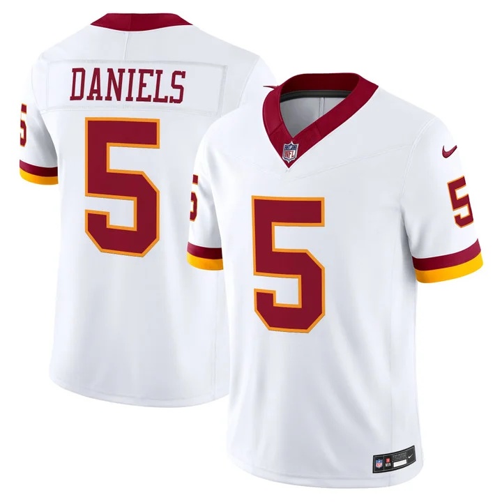 MEN'S WASHINGTON COMMANDERS THROWBACK VAPOR LIMITED JERSEY WHITE#5 JAYDEN DANIELS