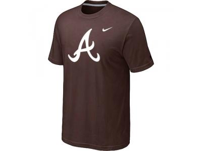 MLB Atlanta Braves Heathered NEW Brown Blended T-Shirt