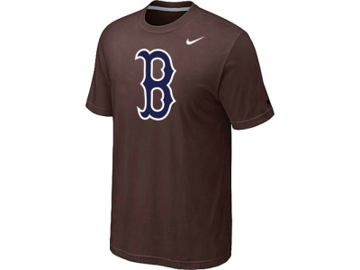 MLB Boston Red Sox Heathered NEW Brown Blended T-Shirt