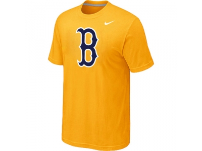 MLB Boston Red Sox Heathered NEW Yellow Blended T-Shirt