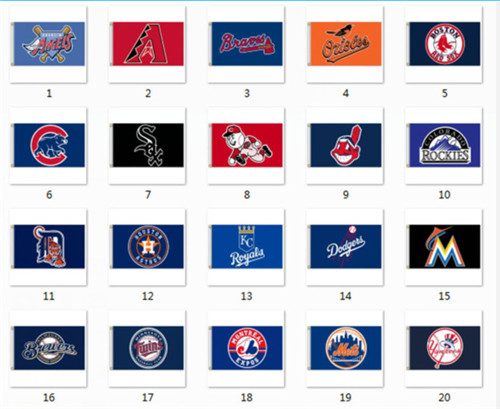 MLB Flag Size 3X5Ft Please email us the  number on the picture (2)