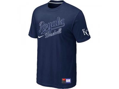MLB Kansas City Royals D.Blue NEW Short Sleeve Practice T-Shirt